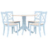 Maison Madeleine -  5 Piece Dining Set Solid Rubber Wood Grey and Brown